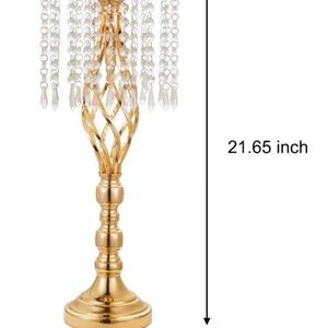 Elegant Gold Crystal Candle Holder